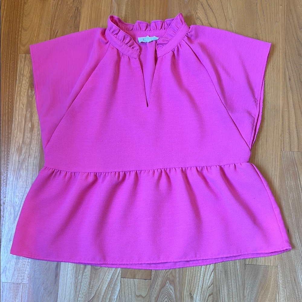 THML Pink Ruffle Blouse